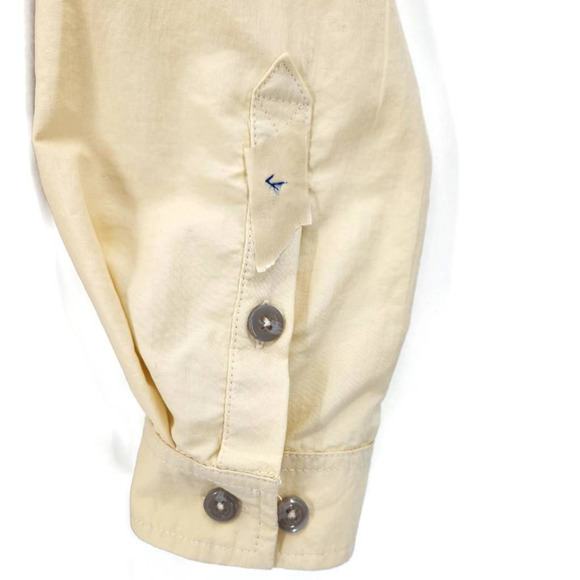Little Donkey Andy Mens Power Dry Fishing Shirt Yellow Button Vented Pockets L - Picture 8 of 8